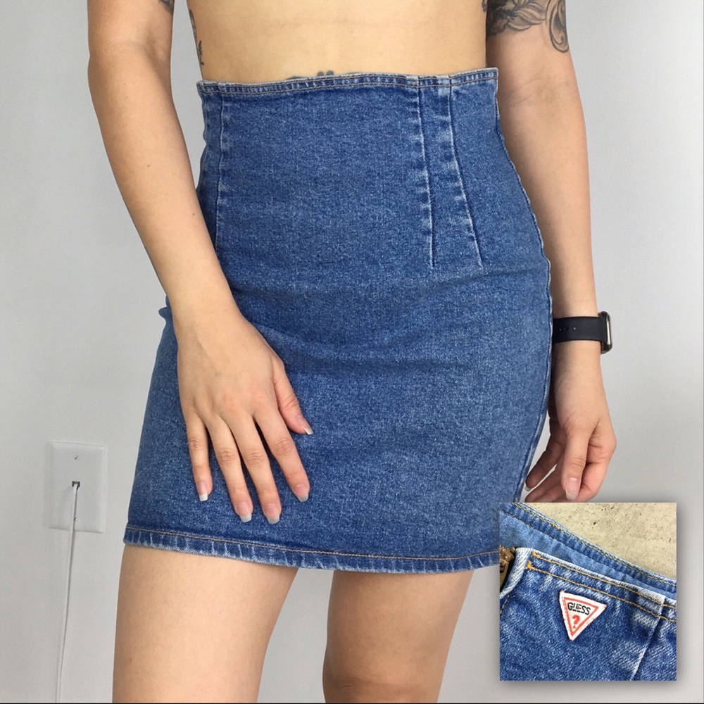 VIntage GUESS George Marciano Denim Skirt